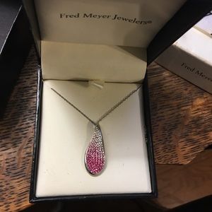 Pink and white pendant Bellarosa crystal